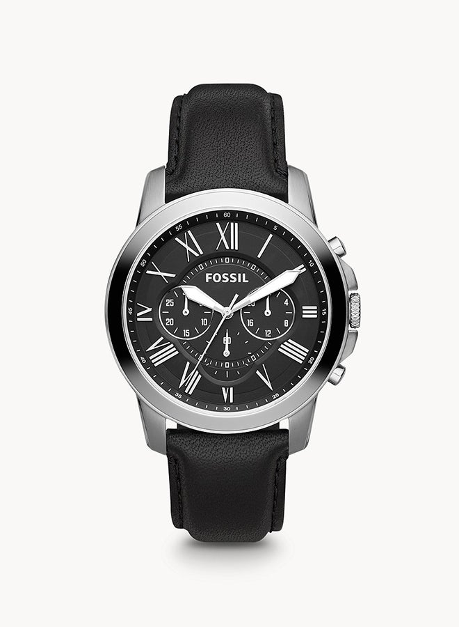 FOSSIL Men's Grant Chronograph Watch Fs4812 - 44 mm - Black - Image 2