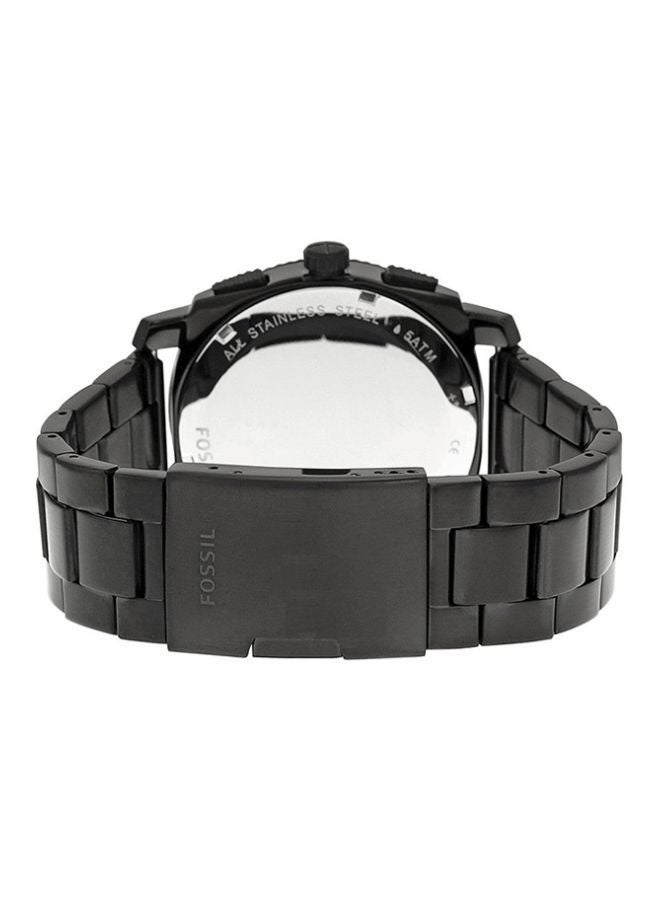 FOSSIL Men's Water Resistant Stainless Steel Analog Watch FS4552 - 45 mm - Black - Image 2