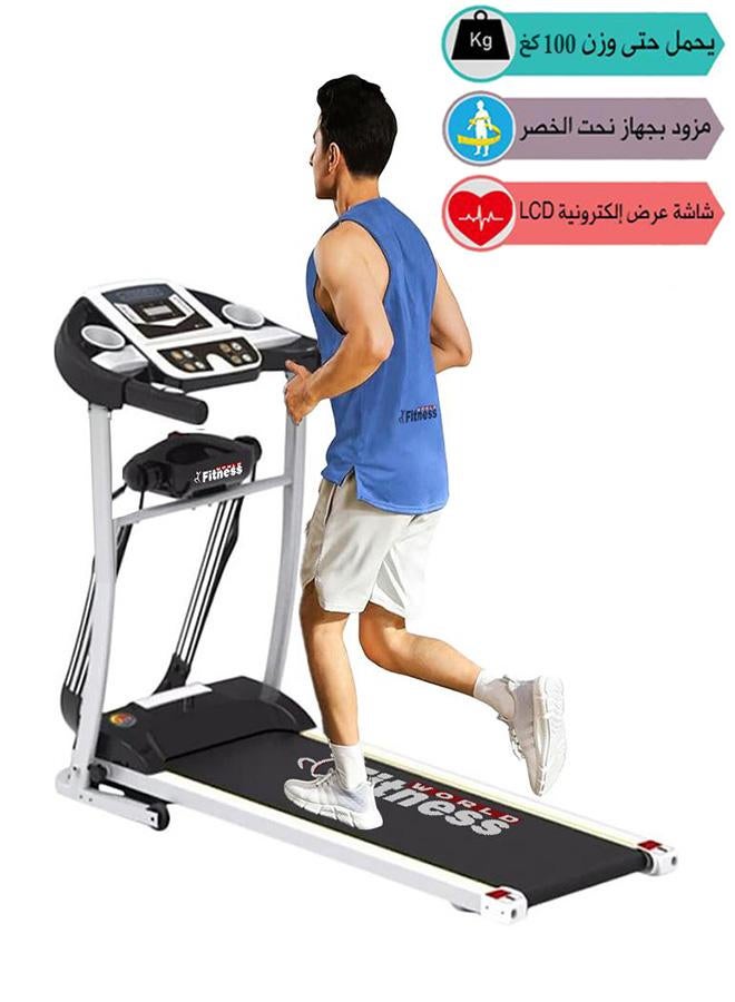 An electric treadmill developed by that holds a weight of up to 100 kg, a 1-horsepower home treadmill with a massage device. ‎144 x 67 x 36cm ‎144 x 67 x 36cm - pnsku/N12901581A/45/_/1719128501/0667d0a1-8896-487a-bd3c-8d7c1feb1789