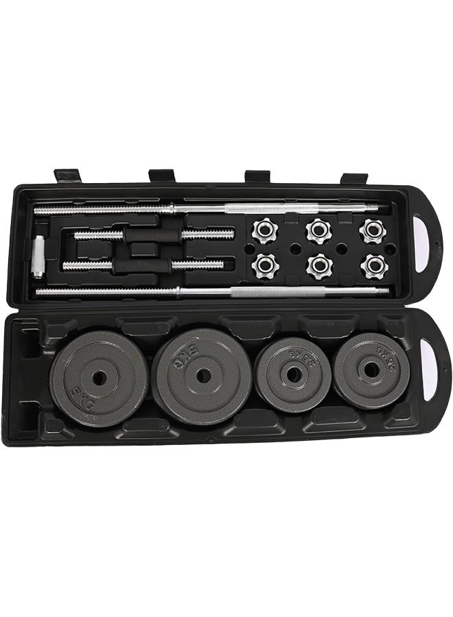 فيتنس ورلد مجموعة دامبل كروم قابلة للتعديل بوزن 50 كغ تتضمن حقيبة تخزين بعجلات، حقيبة أثقال متكاملة 2 في 1 وزن 50  كغ للياقة البدنية - Image 4