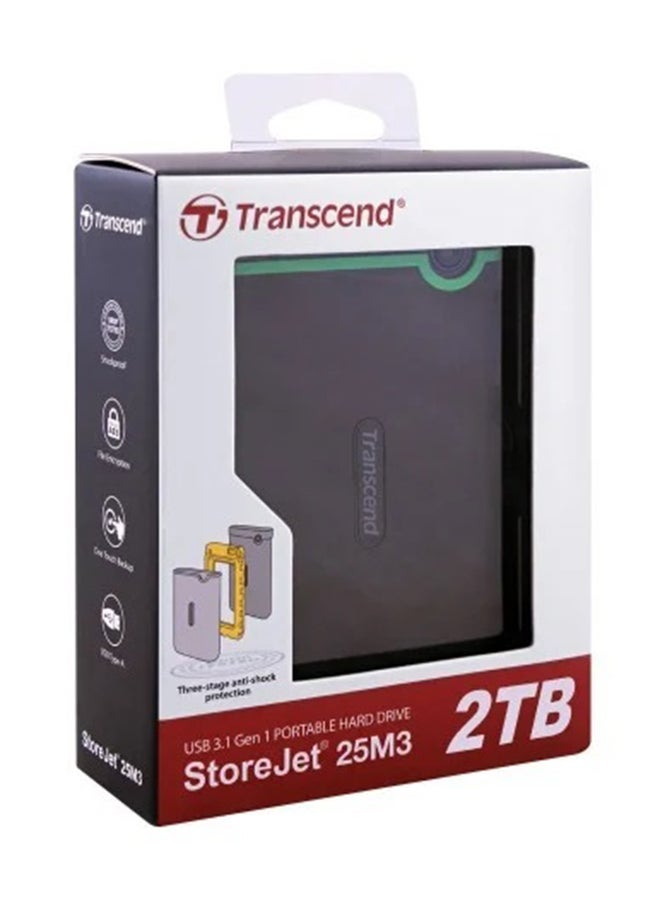 ترانسيند محرك أقراص صلبة خارجي مزود بمنفذ USB 3.1 2 TB  - Image 1