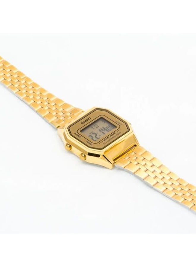 CASIO Women's Illuminator Water Resistant Stainless Steel Digital Watch LA680WGA-9DF - 29 mm - Gold - Image 3
