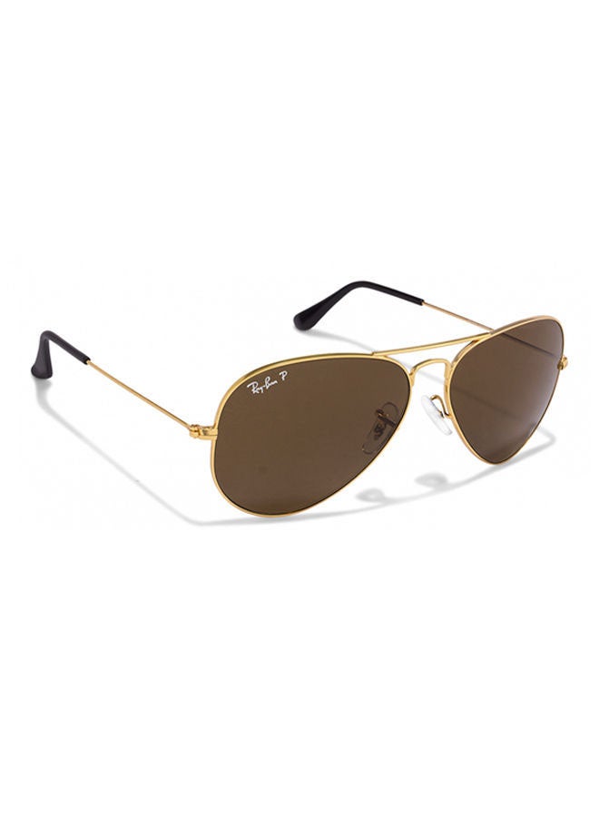 Ray-Ban Polarized Full Rim Aviator Sunglasses - RB3025 001/57 58 - Lens Size: 58 mm - Gold - Image 1