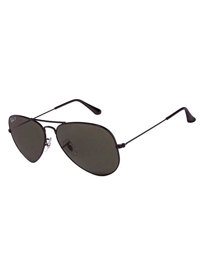 Ray-Ban Polarized Aviator Sunglasses - RB3025 002/58 58 - Lens Size: 58 mm - Black - Image 1