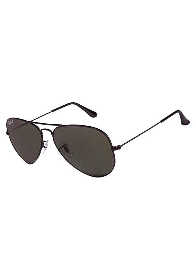 راي بان نظارة شمسية بإطار آفياتور وعدسات مستقطبة - طراز RB3025 002/58 58 - مقاس العدسة: 58 مم - أسود - Image 1
