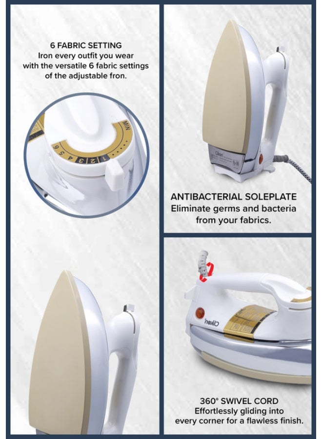 Clikon Heavy Iron 1200W 1200 W CK2130 White/Beige - Image 3