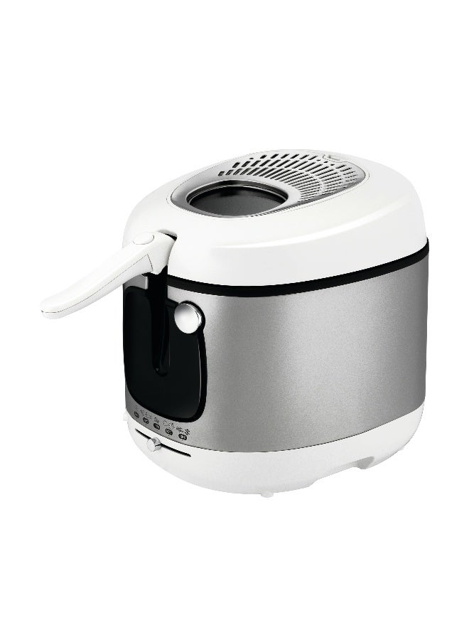 Moulinex Deep Fryer | Mega |Large capacity | Removable Bowl | Autoatic Lid Opening System | Adjustable Thermostat | Viewing Window |  2 Years Warranty 2 kg 2100 W AM480027 White/Silver/Black - Image 2