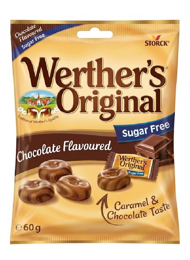 Werthers Chocolate Flavoured Sugar Free Candies Chocolate 60grams - Image 1