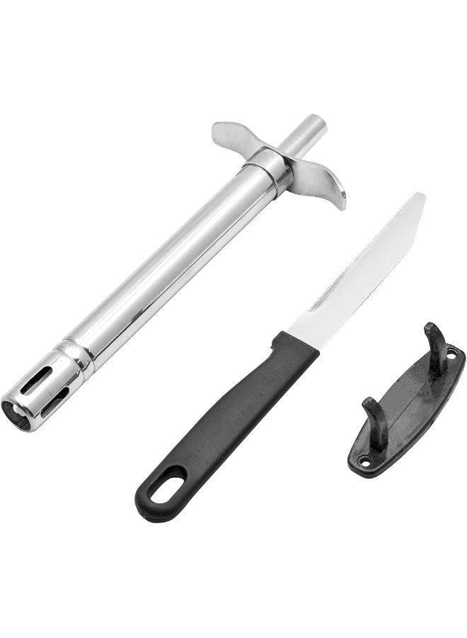 أكشن مشعل غاز ديلوكس مع سكينة أسود/ فضي 7سم - Image 2