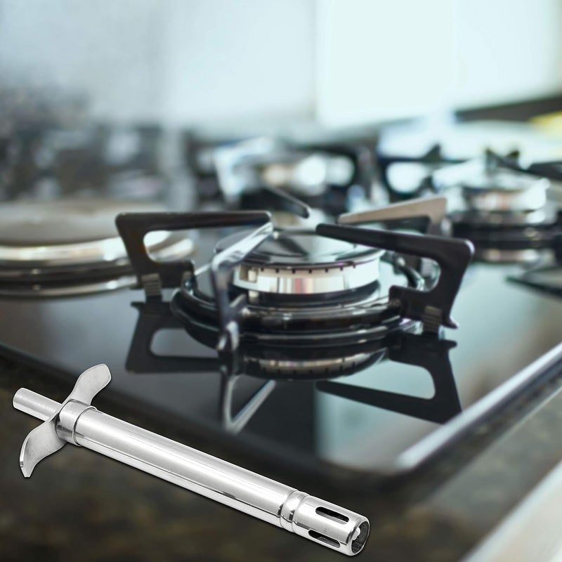 أكشن مشعل غاز ديلوكس مع سكينة أسود/ فضي 7سم - Image 4