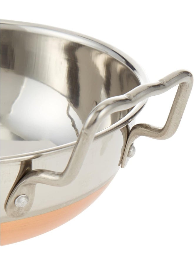 راج مقلاة ووك كاداي من النحاس فضي 21سم - Image 4