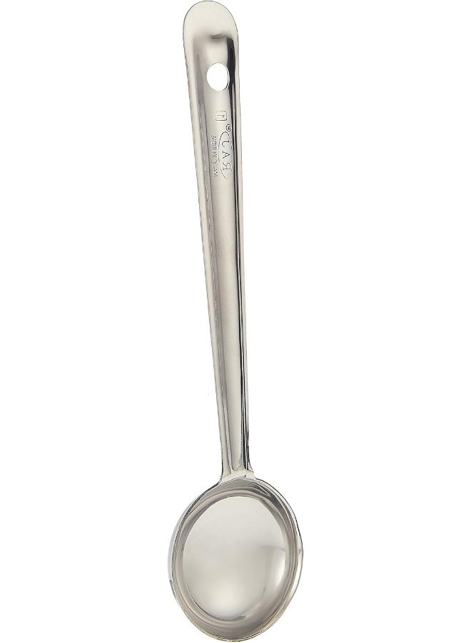 راج مغرفة ضيقة من الأعلى وواسعة من الأسفل فضي 6x23سم - Image 1