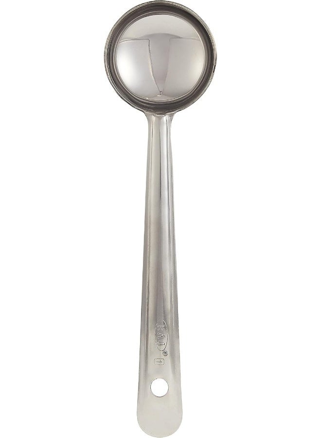 راج مغرفة ضيقة من الأعلى وواسعة من الأسفل فضي 6x23سم - Image 2