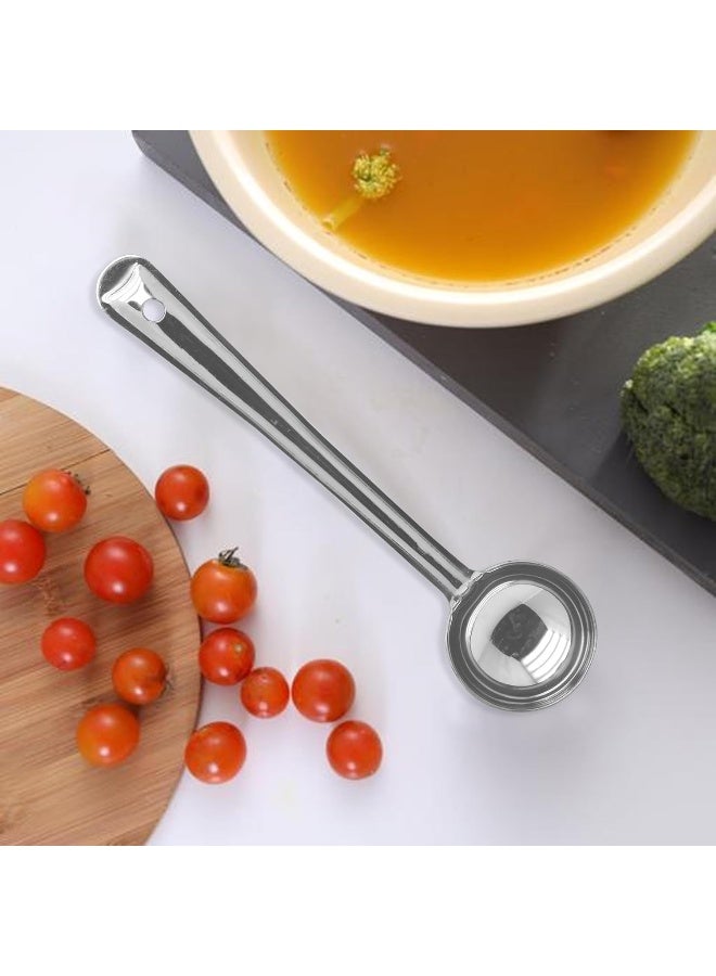 راج مغرفة ضيقة من الأعلى وواسعة من الأسفل فضي 28x6.5سم - Image 5