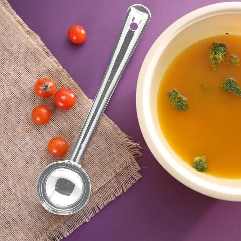 راج مغرفة ضيقة من الأعلى وواسعة من الأسفل فضي 8سم - Image 5