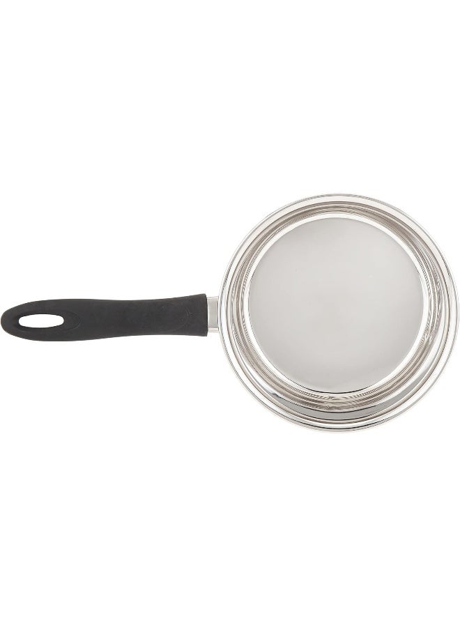 راج قدر صلصة بغطاء أسود/ فضي 8x18سم - Image 3