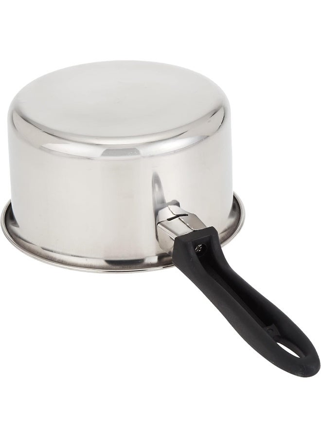 راج قدر صلصة بغطاء أسود/ فضي 8x18سم - Image 4