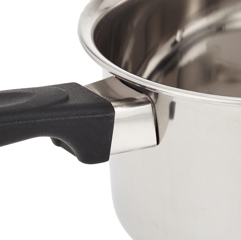 راج قدر صلصة بغطاء أسود/ فضي 8x18سم - Image 5