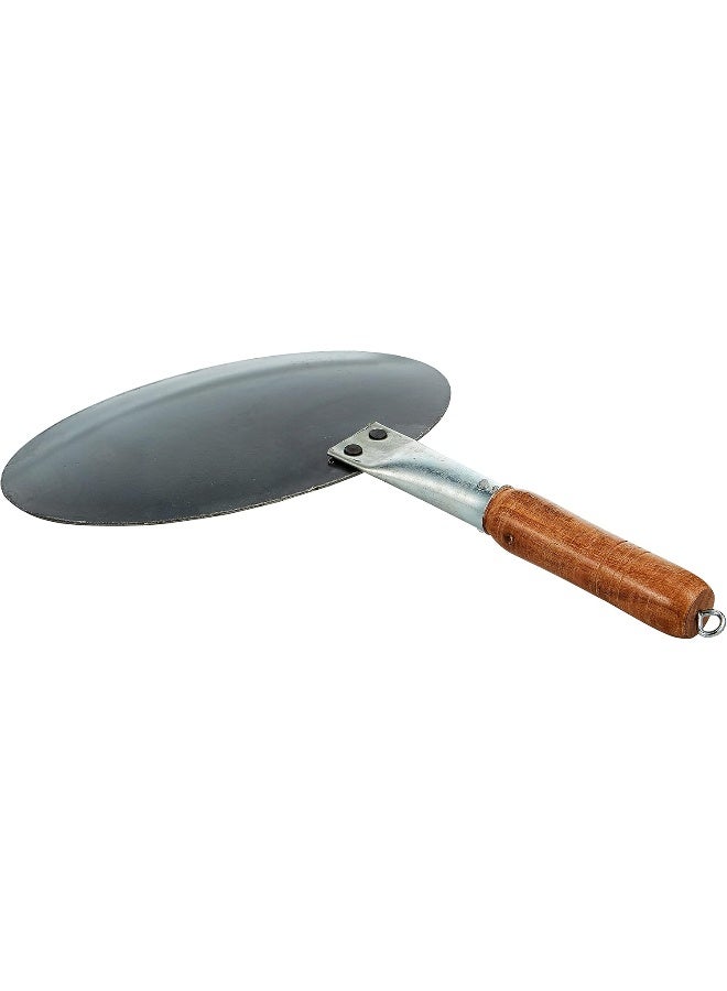 Raj Iron Fry Pan With Handle, Black, 45 cm, IHT010, Dosa Tawa, Flat Fry Pan, Pancake Maker Black 25cm - Image 2