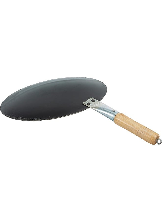 Raj Iron Fry Pan With Handle, Black, 50 cm, IHT012, Dosa Tawa, Flat Fry Pan, Pancake Maker Black 29.5cm - Image 4