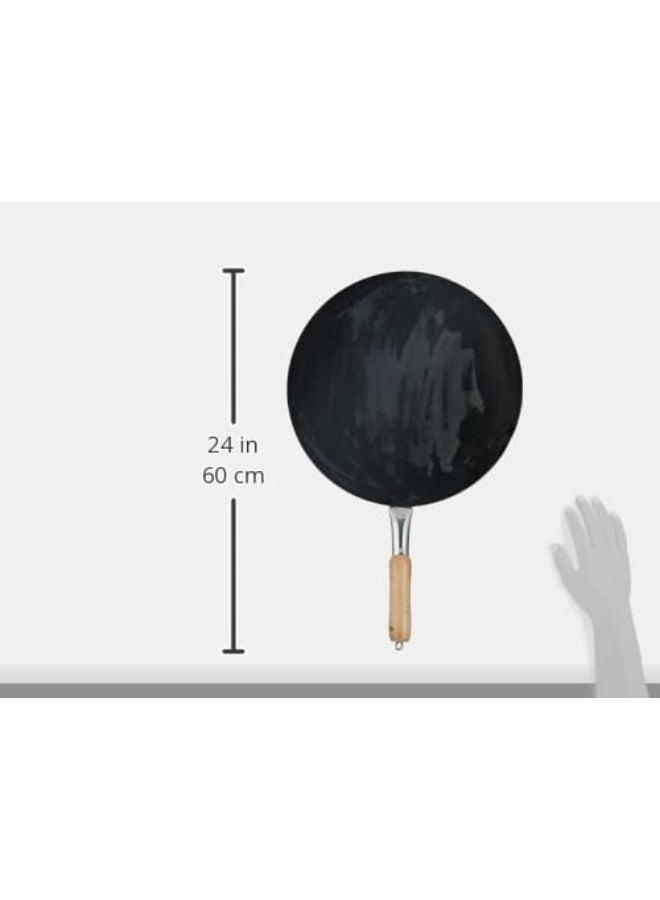راج مقلاة تاوا مصنوعة من الحديد أسود 35سم - Image 4