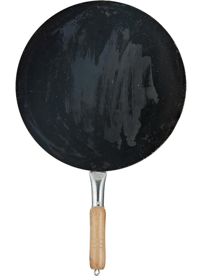راج مقلاة تاوا مصنوعة من الحديد أسود 35سم - Image 2