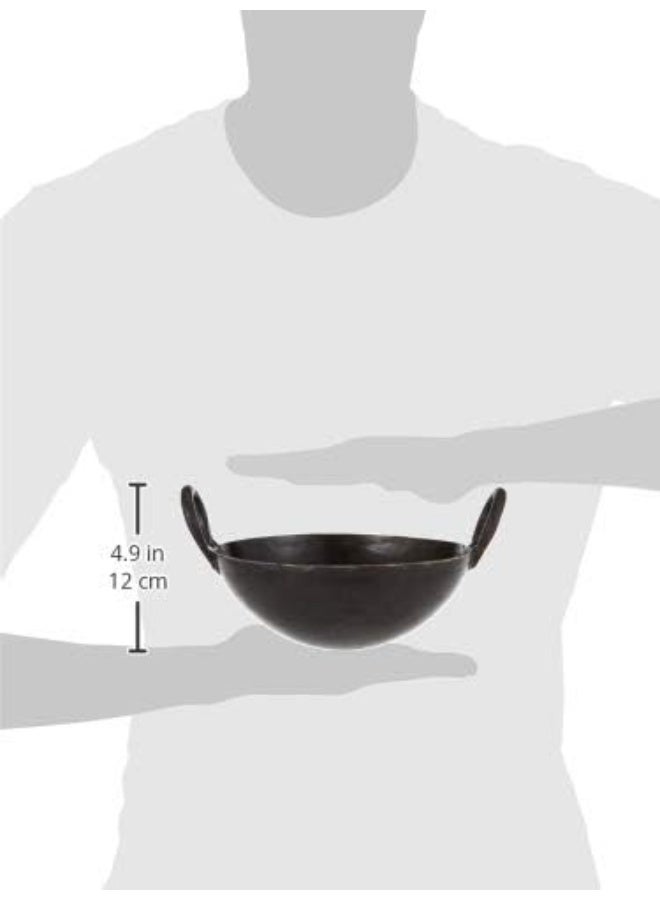 Raj Iron Kadai Cooking Pot with Double Handle, 20.5 Cm, Black, IK0008, Jalebi Kadai, Stir Fry Pan, Wok Black 20.5cm - Image 5