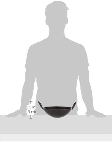 Raj Iron Kadai Cooking Pot with Double Handle, 25 Cm, Black, IK0010, Jalebi Kadai, Stir Fry Pan, Wok Black 25cm - Image 5