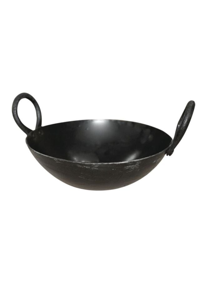 RAJ Iron Cooking Kadai Black 30cm  - Image 1