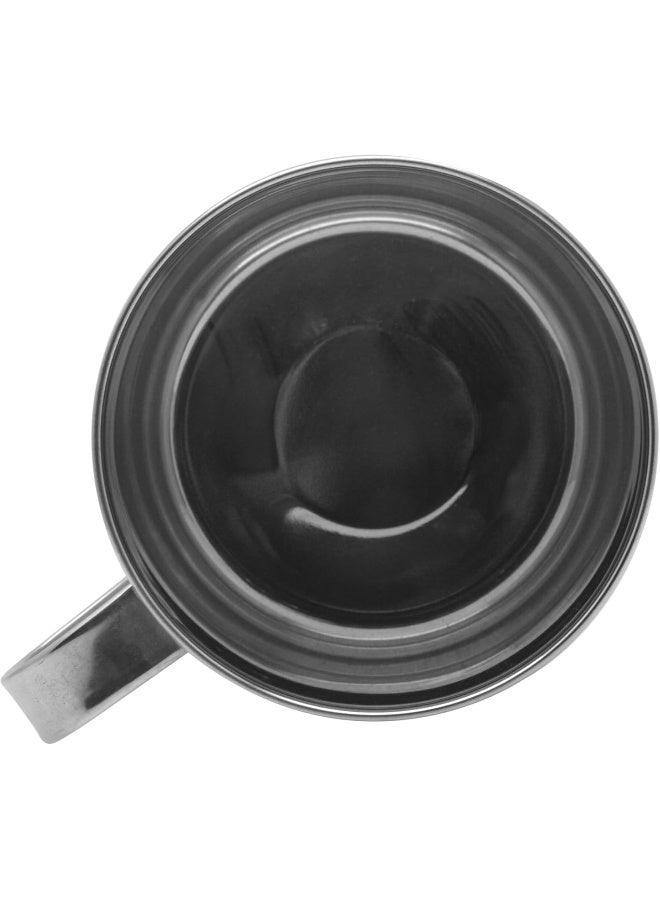 راج قدح مصنوع من ستانلس ستيل فضي 12.5x12سم - Image 3