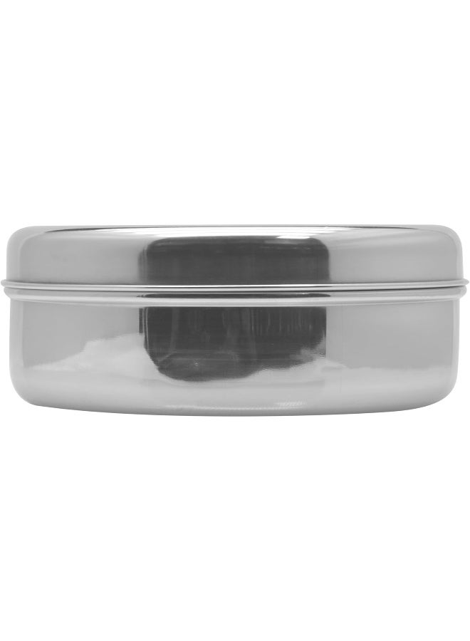 RAJ Puri Dabba Storage Silver 21x8cm  - Image 2