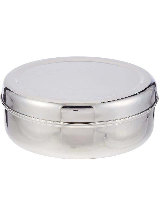 Raj Stainless Steel Storage Bowl 20.5 CM - PD0012, Nuts Bowl, Food Container, Serving Bowl, Lunch Box Silver 21x8cm - Image 1