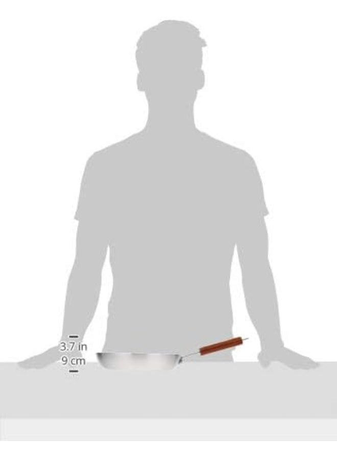 راج مقلاة ذات مقبض فضي/بني 23سم - Image 5