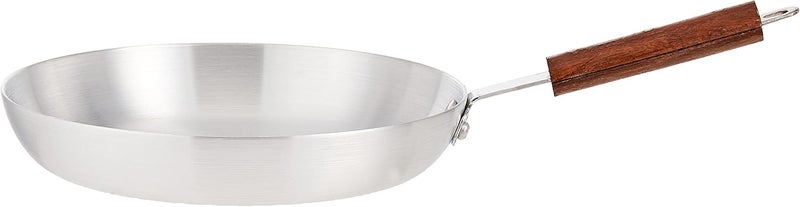 راج مقلاة من الألومنيوم مع مقبض خشبي فضي/بني 25.5سم - Image 2