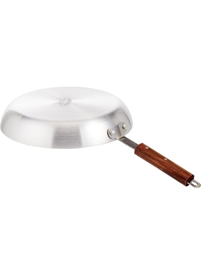راج مقلاة من الألومنيوم مع مقبض خشبي فضي/بني 25.5سم - Image 4