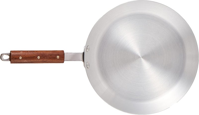 راج مقلاة من الألومنيوم مع مقبض خشبي فضي/بني 25.5سم - Image 3