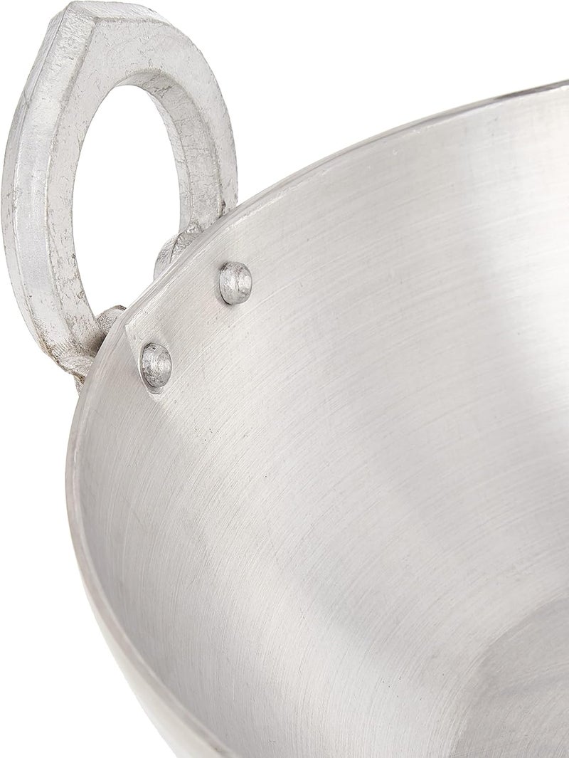 Raj Aluminium Kadai With Double Side Handle, 28.5Cm, Stir Fry Pan, Wok, Deep Frying Pot, Roasting Pot Silver 8x36x26.8cm - Image 5