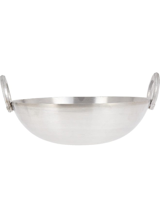 Raj Aluminium Kadai With Double Side Handle, 28.5Cm, Stir Fry Pan, Wok, Deep Frying Pot, Roasting Pot Silver 8x36x26.8cm - Image 2