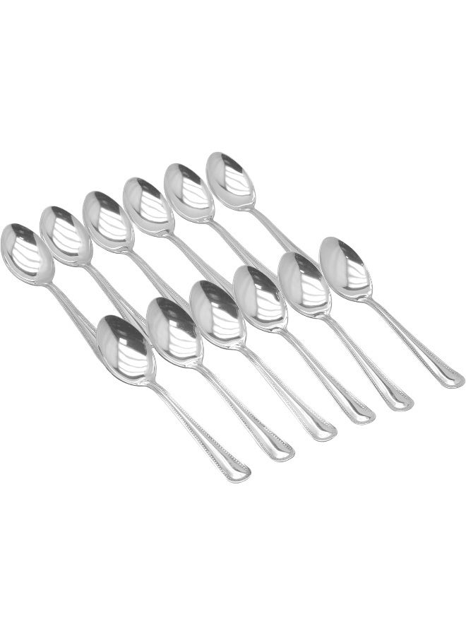 راج طقم معالق حلويات رويال، 12 قطعة فضي 0.4x8.6x22سم - Image 2