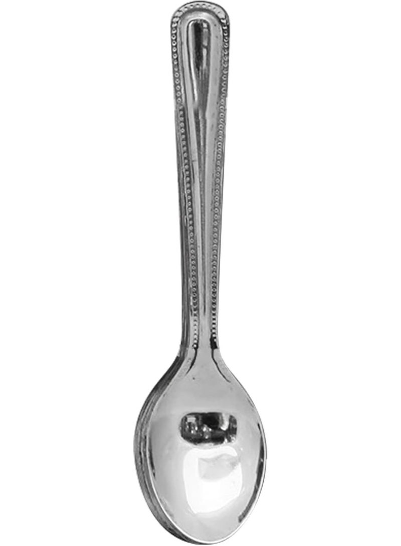Raj Stainless Steel Royal Tea Spoon in 12 Piece Set Silver 3.4x6.2x17.4cm - Image 1