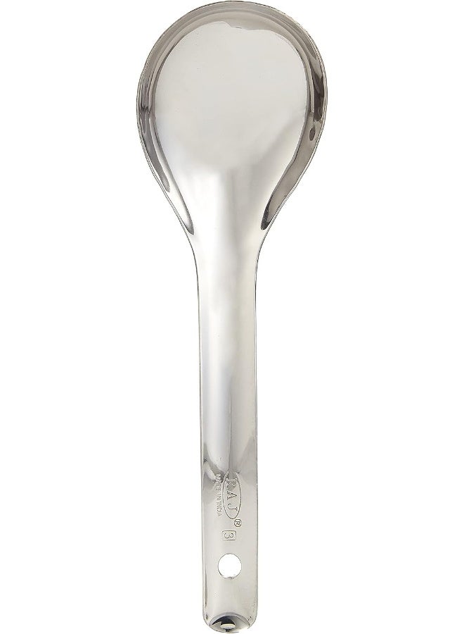 راج مغرفة قابلة للطفو مصنوعة من الستانلس ستيل فضي 25.5x7.5سم - Image 2