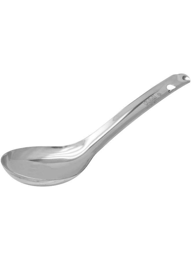 Raj Stainless Steel Float Spoon, X-Large, 28 cm, Rice Serving Spoon, Curry Server Silver 28.5x8.5cm - Image 1