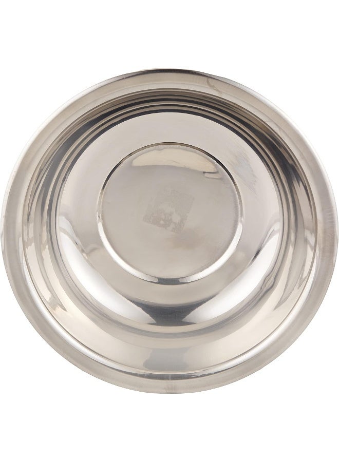 RAJ STAINLESS STEEL HEAVY MIXING BOWL, 24.5 CM, SILVER, RHB012 Silver 7x24.5cm - Image 2