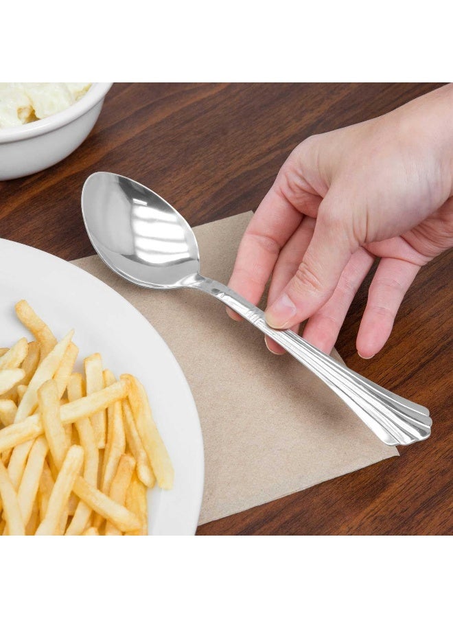 راج طقم ملاعق حلوى من6-قطع فضي - Image 5