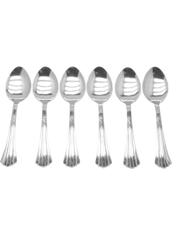راج طقم ملاعق حلوى من6-قطع فضي - Image 1