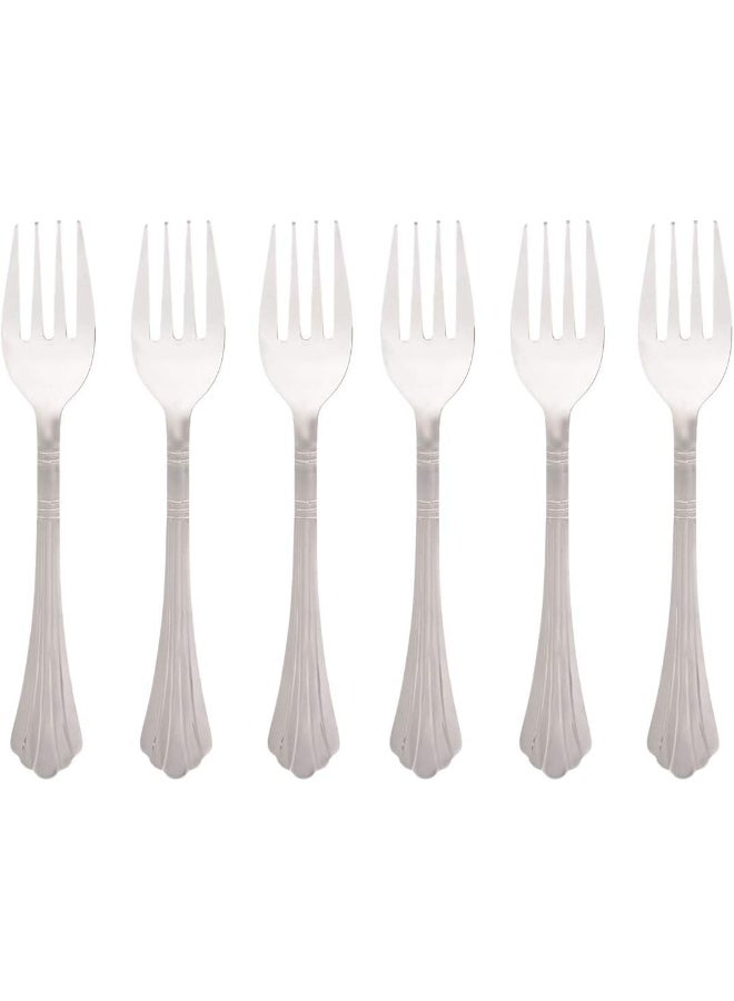 راج شوكة راج من الفولاذ المقاوم للصدأ مع مجموعة من 6 قطع، 18.5 سم - Image 1