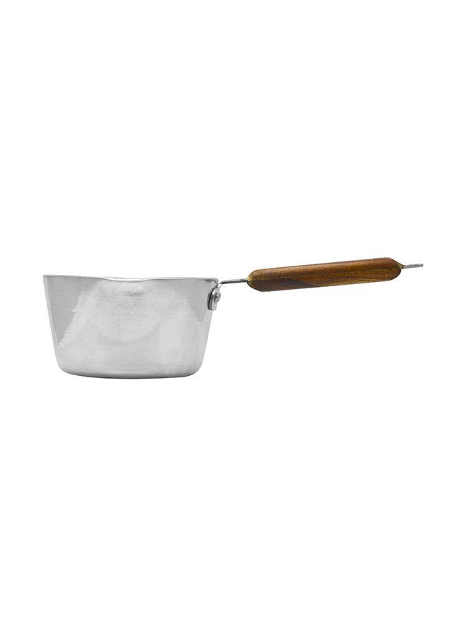 RAJ Milk Pan With Wooden Handle Silver/Brown 15cm  - Image 1