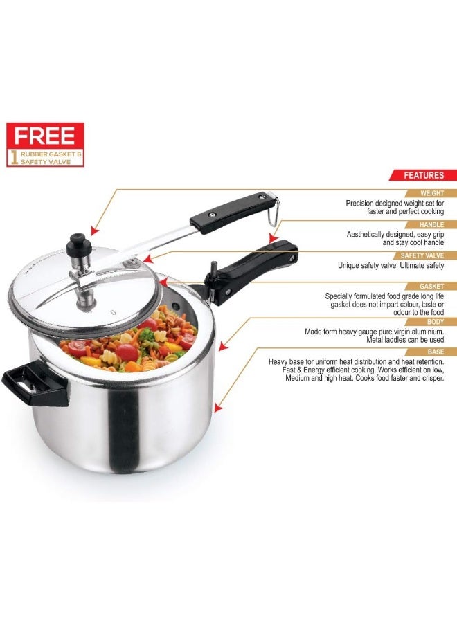 راج طنجرة ضغط فضي - Image 4