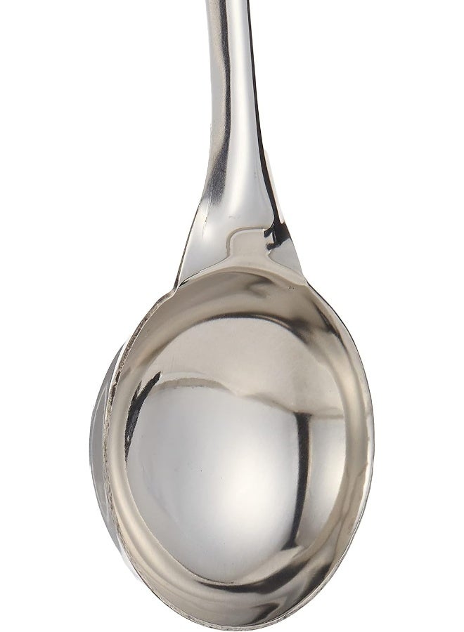 راج مغرفة من الستانلس ستيل فضي / أحمر 35x8سم - Image 3