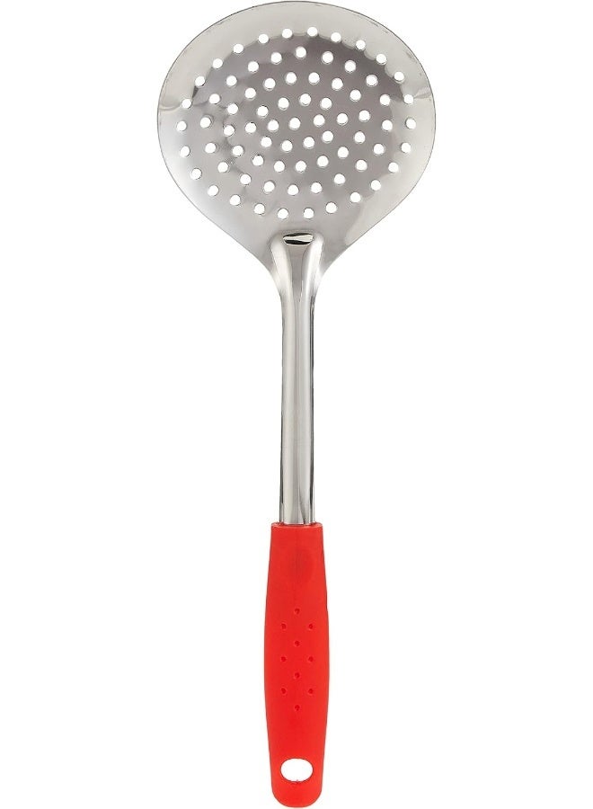 راج مقشدة من الستانلس ستيل فضي / أحمر 35x11سم - Image 2